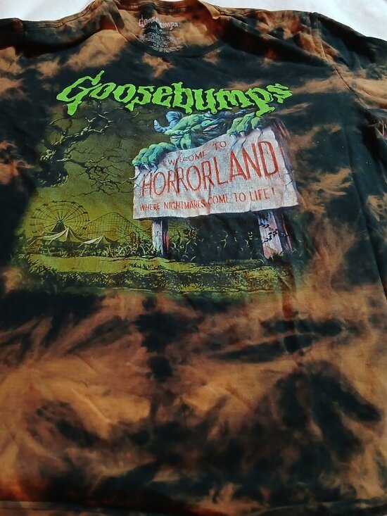 Goosebumps Other - Goosebumps Welcome To Horrorland Tie Dye Shirt Mens Large Orange Black